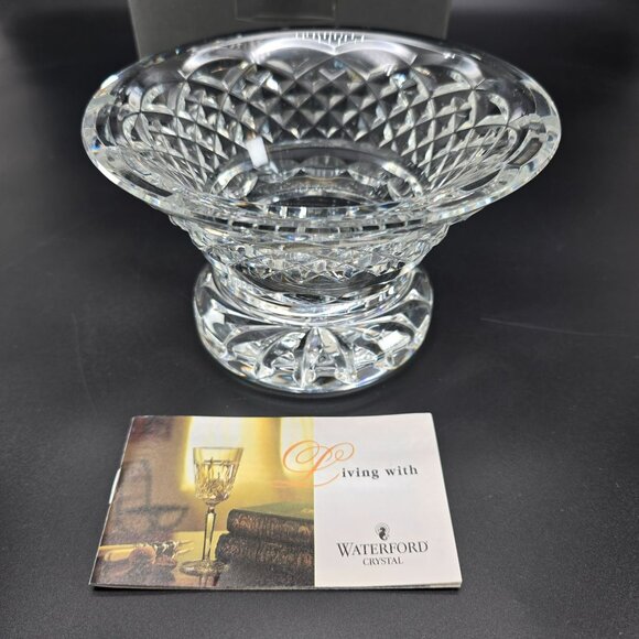 Waterford Crystal Ankglo Bowl 6" Diamond Cut Footed Beauty in Box JJ3832 - Picture 11 of 15